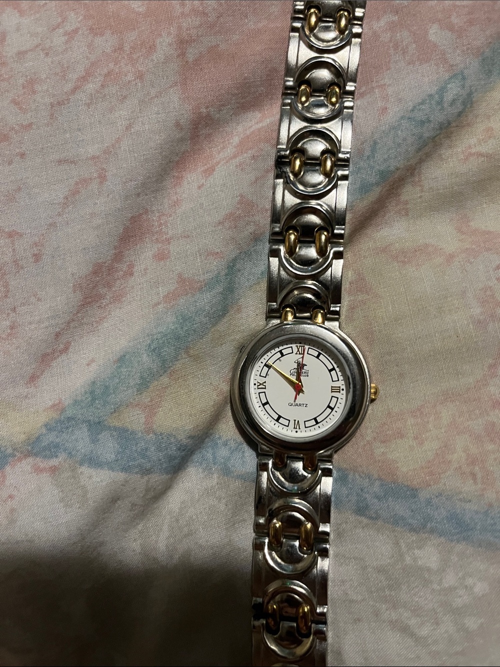 Unknown Brand Women’s Two-Tone Silver and Gold Bracelet Watch - White Dial